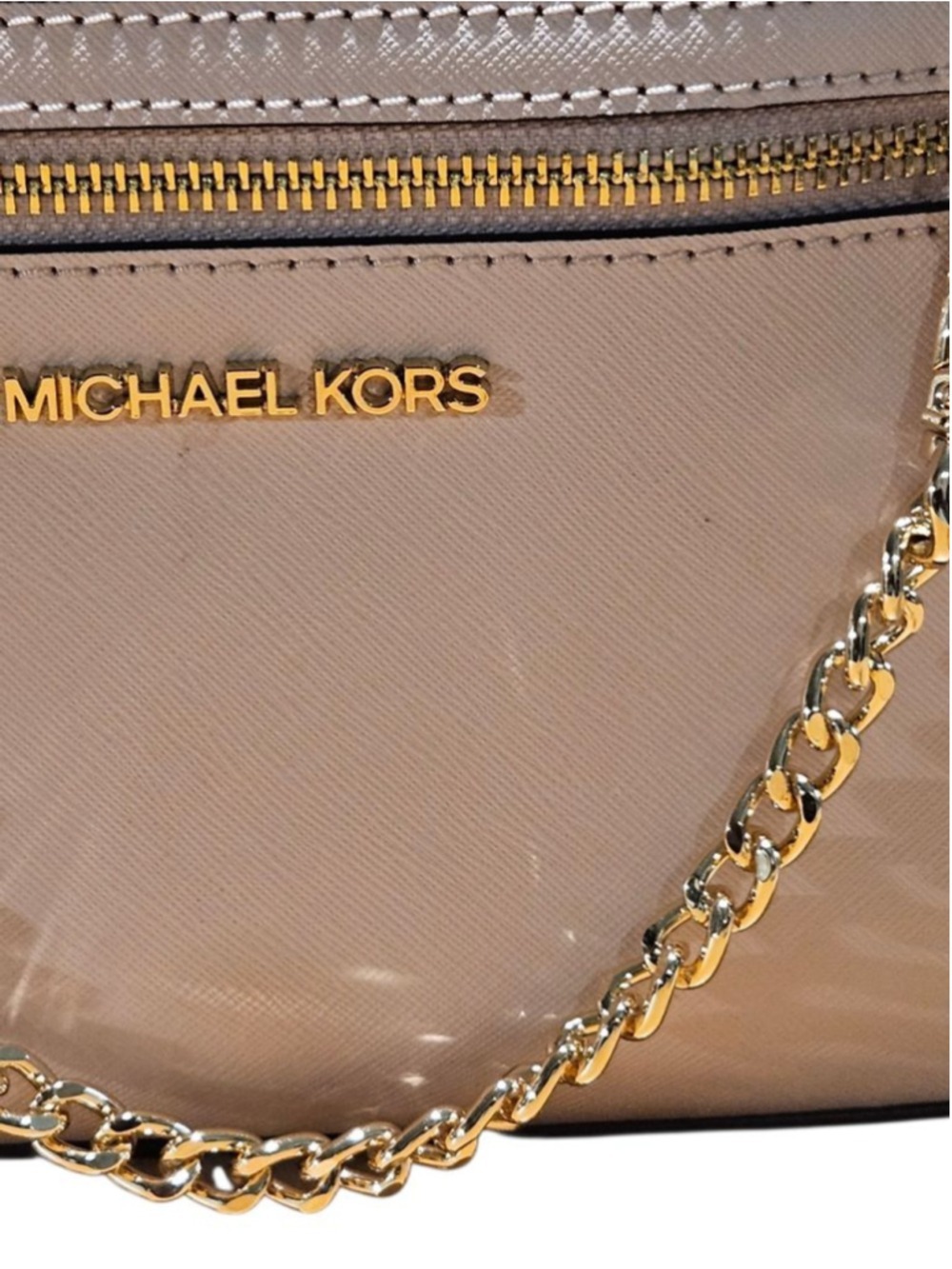 Michael Kors Crossbody Bag One Size Pink with Gold Chain - Picture 6 of 16